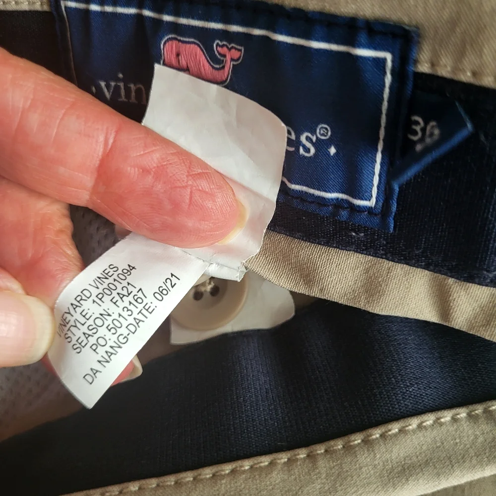 Vineyard Vines Men Performance Pants 30 X 32 Flat Straight‎ Leg Stretch Beige